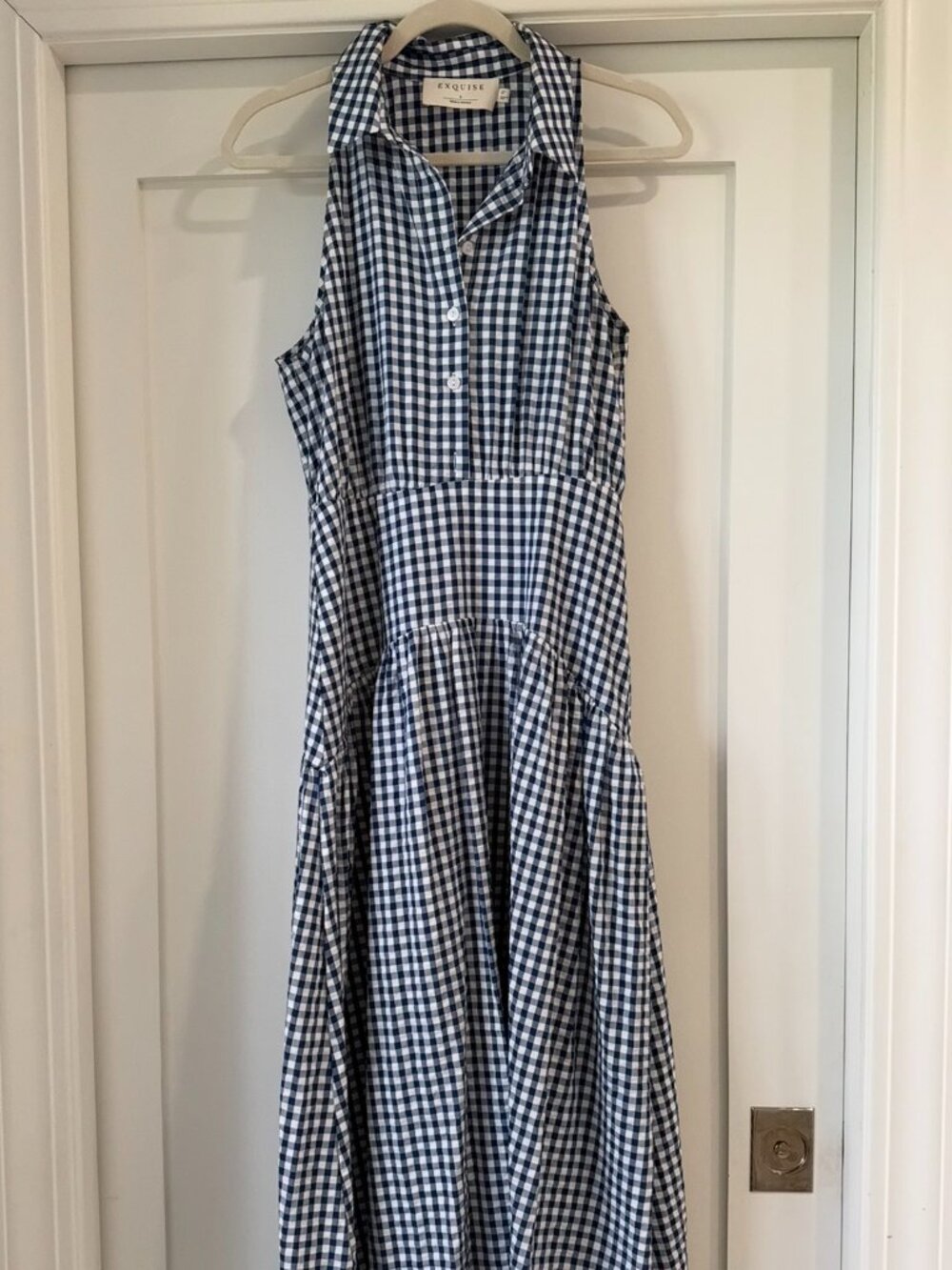 Tobie Drop-Waist Midi Shirtdress by Exquise
